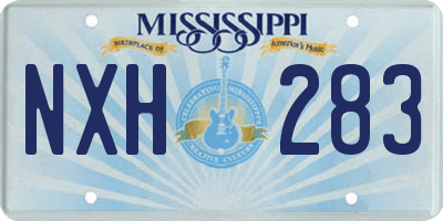 MS license plate NXH283