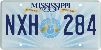MS license plate NXH284