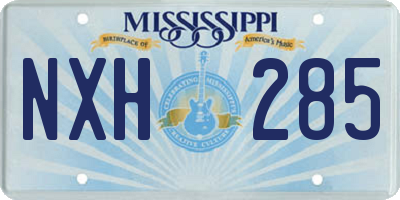 MS license plate NXH285