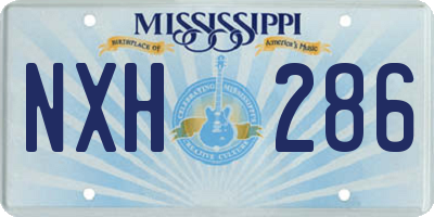 MS license plate NXH286