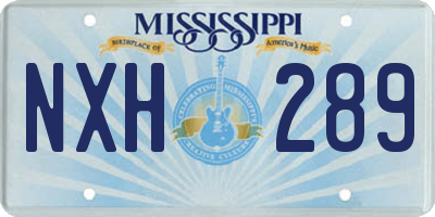 MS license plate NXH289