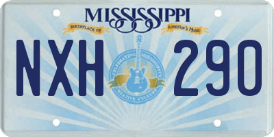 MS license plate NXH290