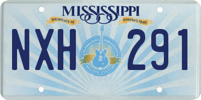 MS license plate NXH291