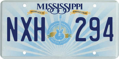 MS license plate NXH294