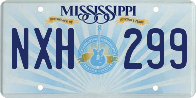 MS license plate NXH299