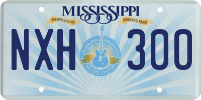 MS license plate NXH300