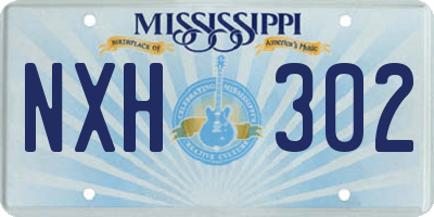 MS license plate NXH302