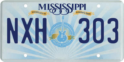 MS license plate NXH303