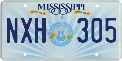 MS license plate NXH305