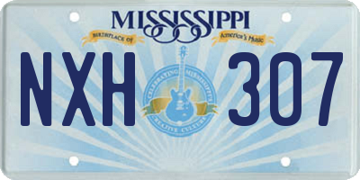 MS license plate NXH307