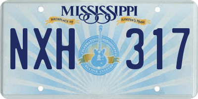 MS license plate NXH317