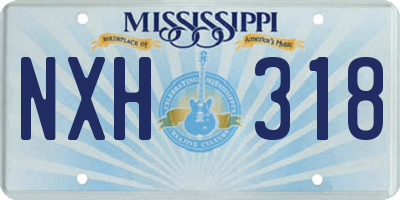 MS license plate NXH318