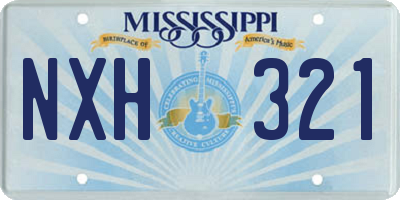 MS license plate NXH321