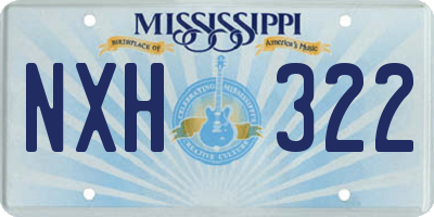 MS license plate NXH322