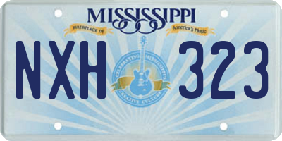 MS license plate NXH323
