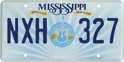 MS license plate NXH327