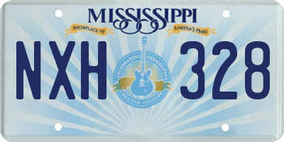 MS license plate NXH328