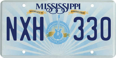 MS license plate NXH330