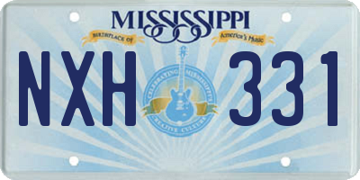 MS license plate NXH331