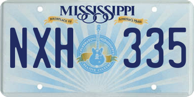 MS license plate NXH335