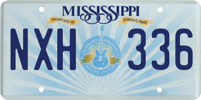 MS license plate NXH336