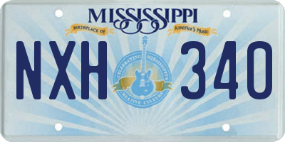 MS license plate NXH340