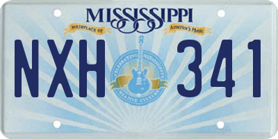 MS license plate NXH341