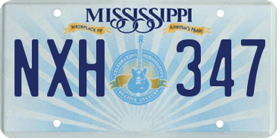 MS license plate NXH347