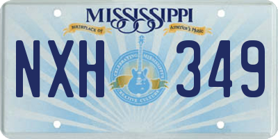 MS license plate NXH349