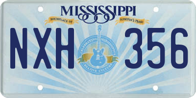 MS license plate NXH356