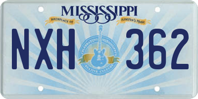 MS license plate NXH362