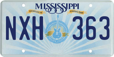 MS license plate NXH363