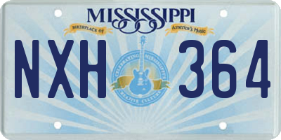 MS license plate NXH364