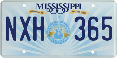 MS license plate NXH365