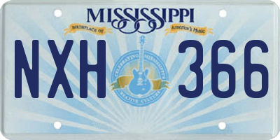 MS license plate NXH366