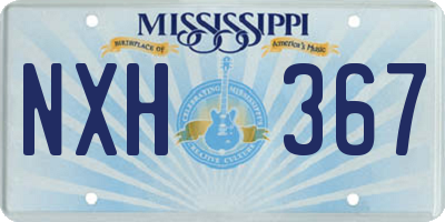 MS license plate NXH367