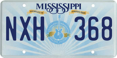 MS license plate NXH368