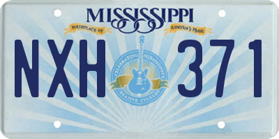 MS license plate NXH371