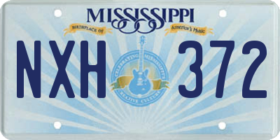 MS license plate NXH372