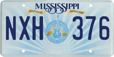 MS license plate NXH376