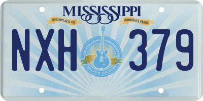MS license plate NXH379