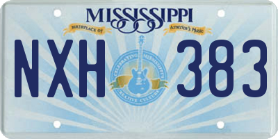 MS license plate NXH383