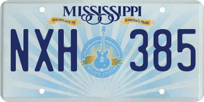 MS license plate NXH385