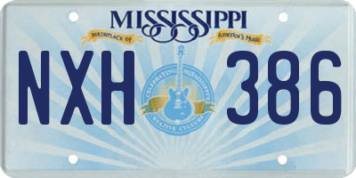 MS license plate NXH386