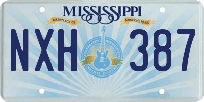 MS license plate NXH387
