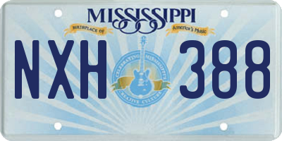 MS license plate NXH388