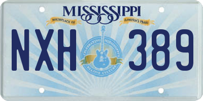 MS license plate NXH389
