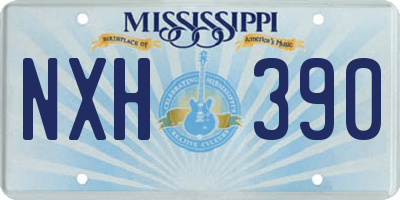 MS license plate NXH390