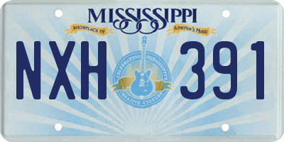 MS license plate NXH391