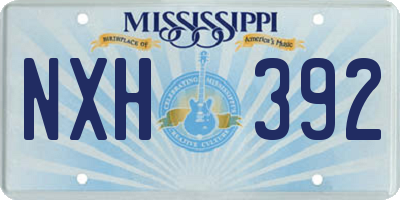 MS license plate NXH392